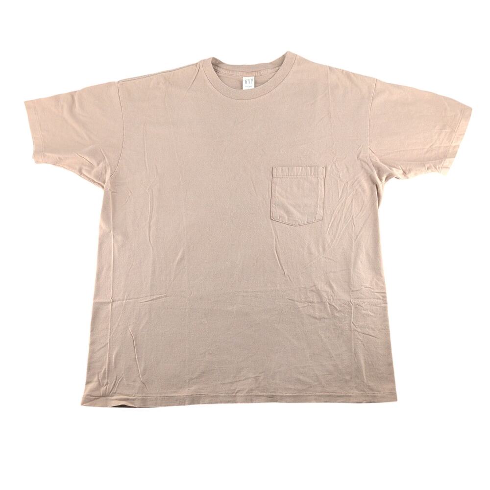 Vintage 90s Gap Pocket T Shirt Large Made in USA Single Stitch